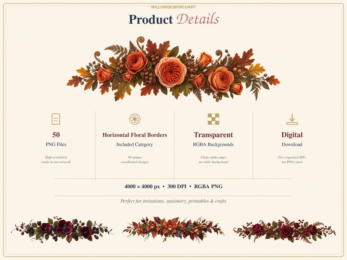 Product details: 50 transparent PNG files, 4000 by 4000 pixels, 300 DPI
